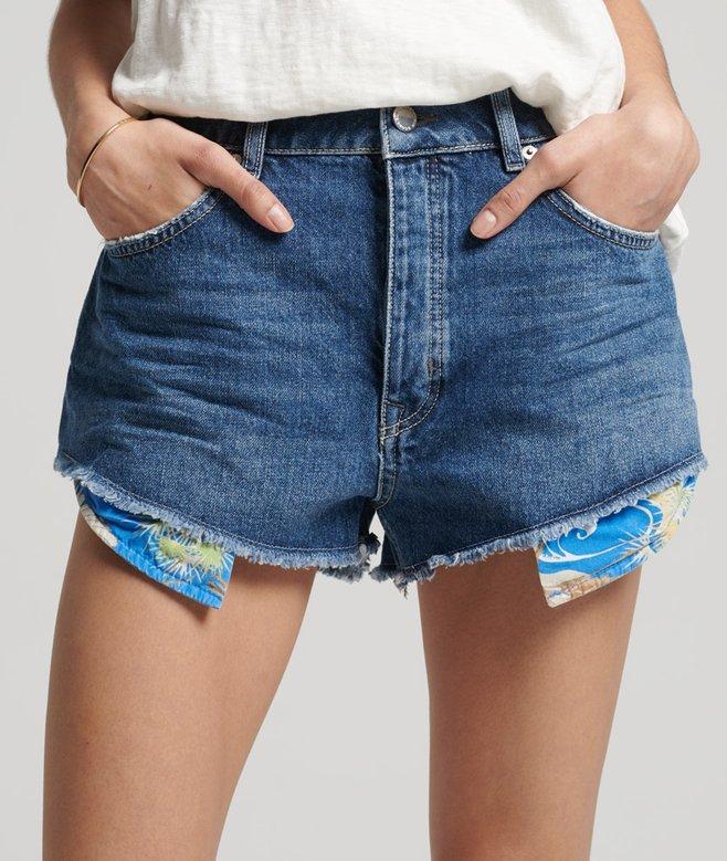 superdry Vintage High Rise Cut Off Shorts