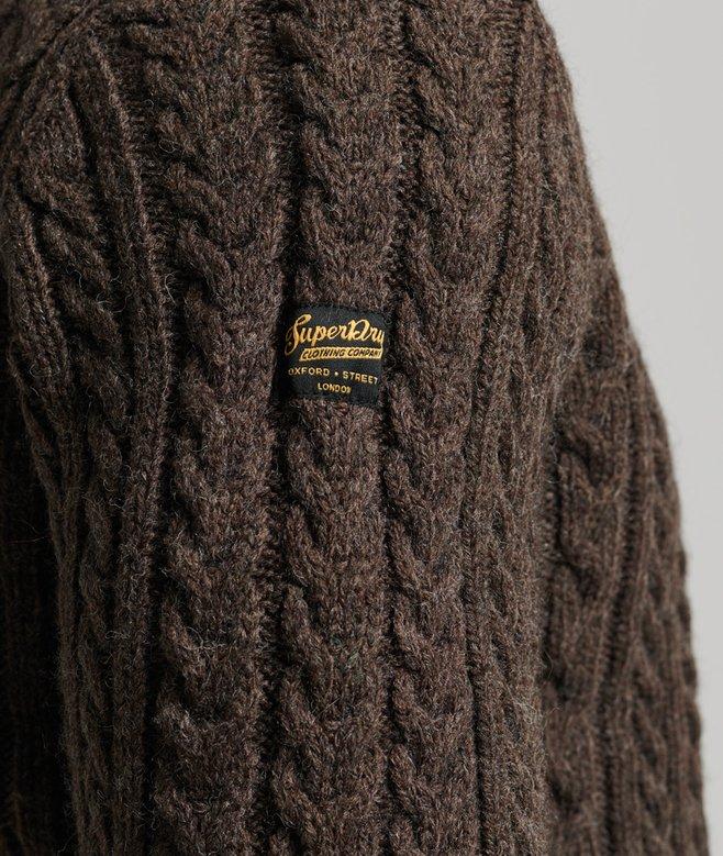 Superdry Vintage Jacob Cable Knit Half Zip Jumper
