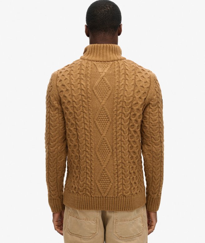 Superdry Vintage Jacob Cable Knit Half Zip Jumper