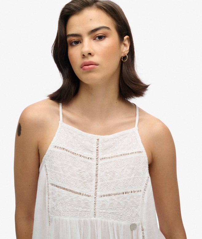 Superdry Vintage Lace Yoke Cami Top
