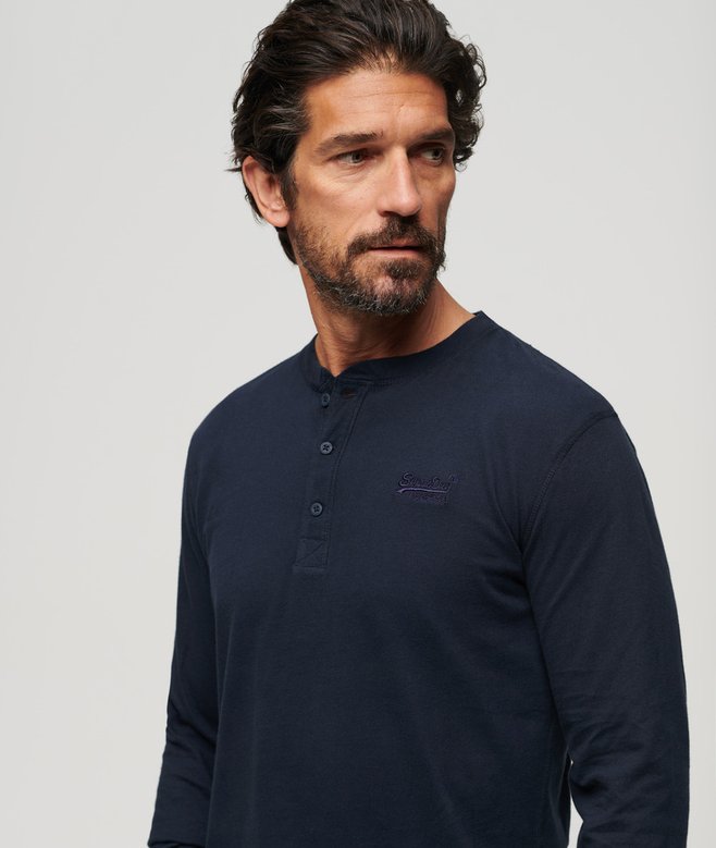 Superdry Vintage Logo Embroidered Half Button Top