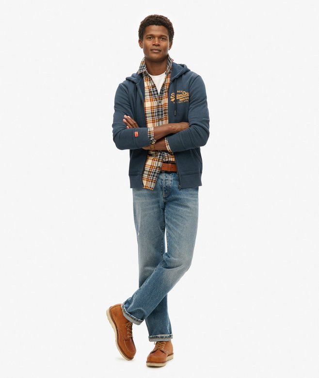 Superdry Vintage Logo Embroidered Zip Hoodie