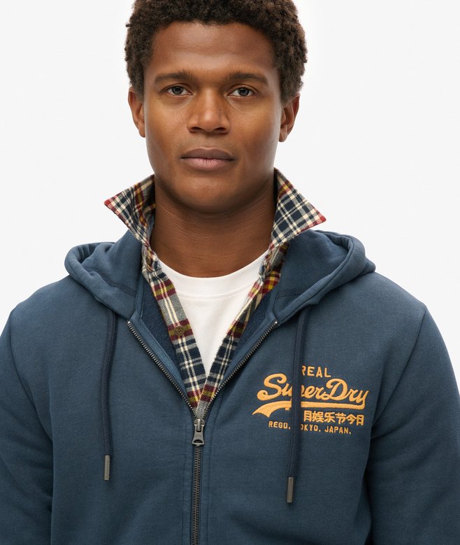 Superdry Vintage Logo Embroidered Zip Hoodie