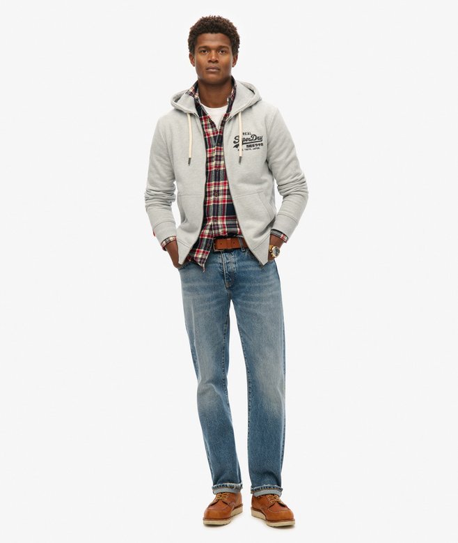 Superdry Vintage Logo Embroidered Zip Hoodie