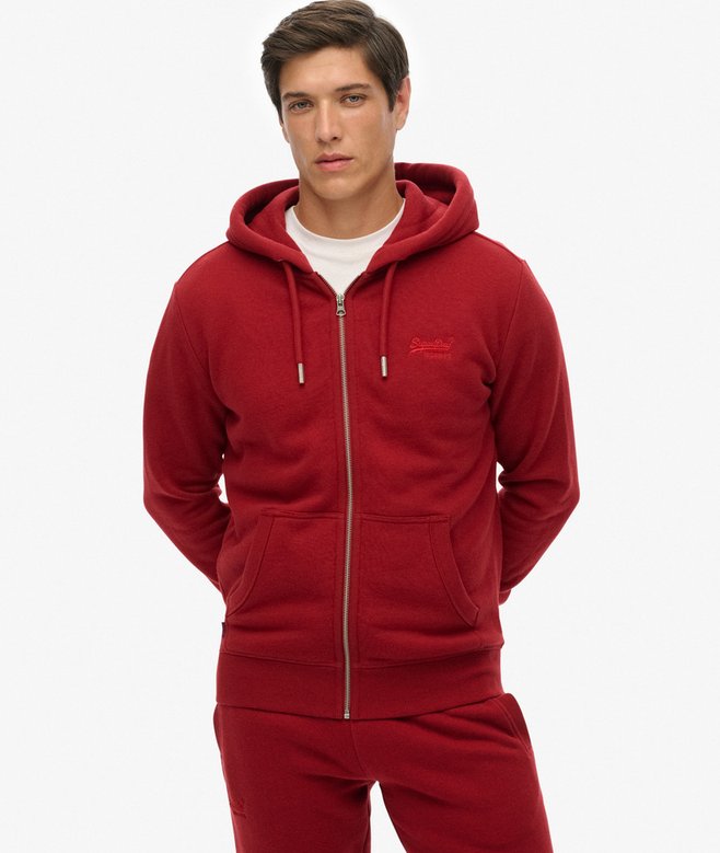 superdry Vintage Logo Embroidered Zip Hoodie