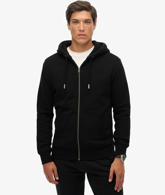 superdry Vintage Logo Embroidered Zip Hoodie