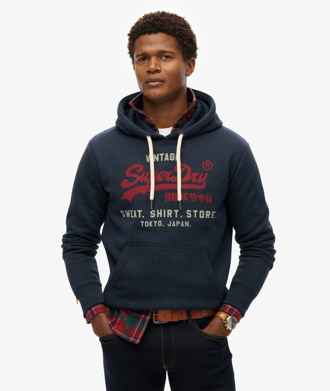 superdry Vintage Logo Heritage Relaxed Hoodie