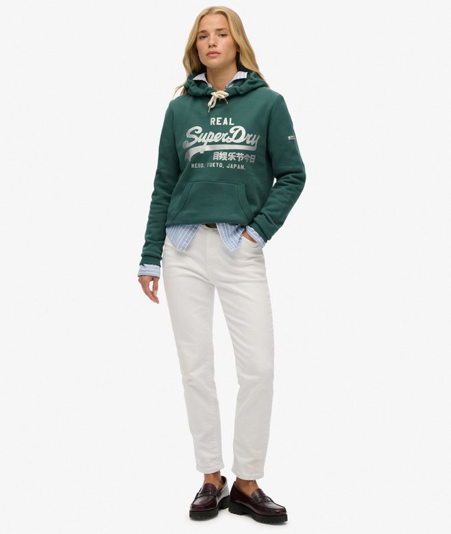 Superdry Vintage Logo Metallic Hoodie
