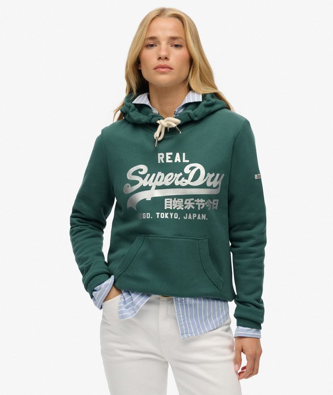 superdry Vintage Logo Metallic Hoodie