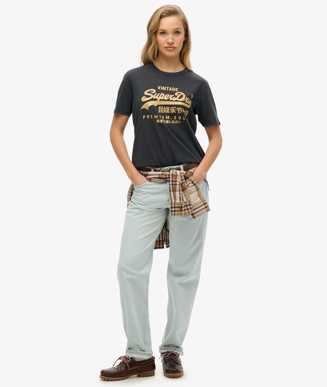 Superdry Vintage Logo Metallic Relaxed T-Shirt