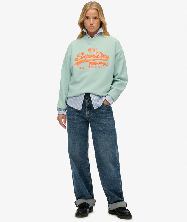 Superdry Vintage Logo Neon Loose Crew
