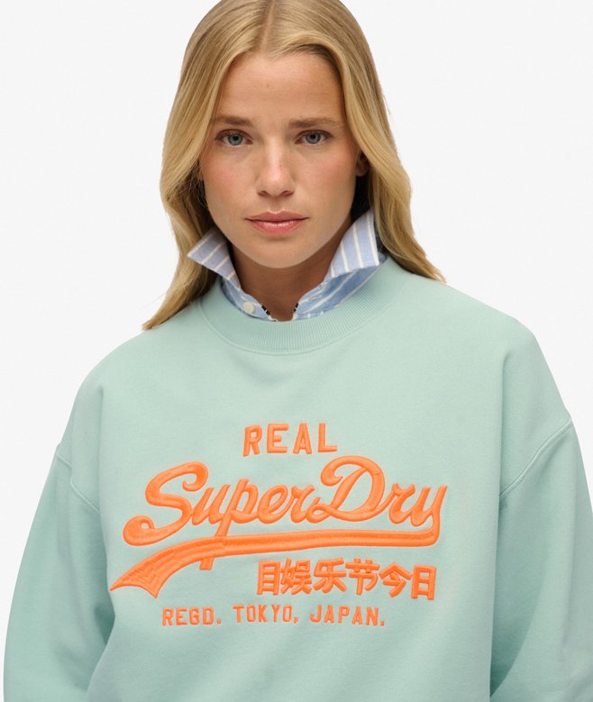 Superdry Vintage Logo Neon Loose Crew