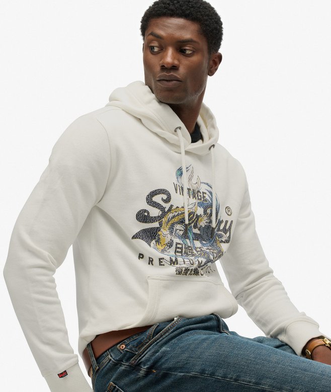 superdry Vintage Logo Tokyo Relaxed Hoodie