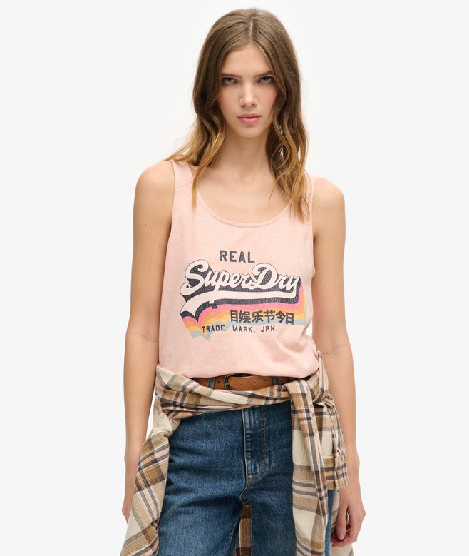 superdry Vintage Logo Vest Top