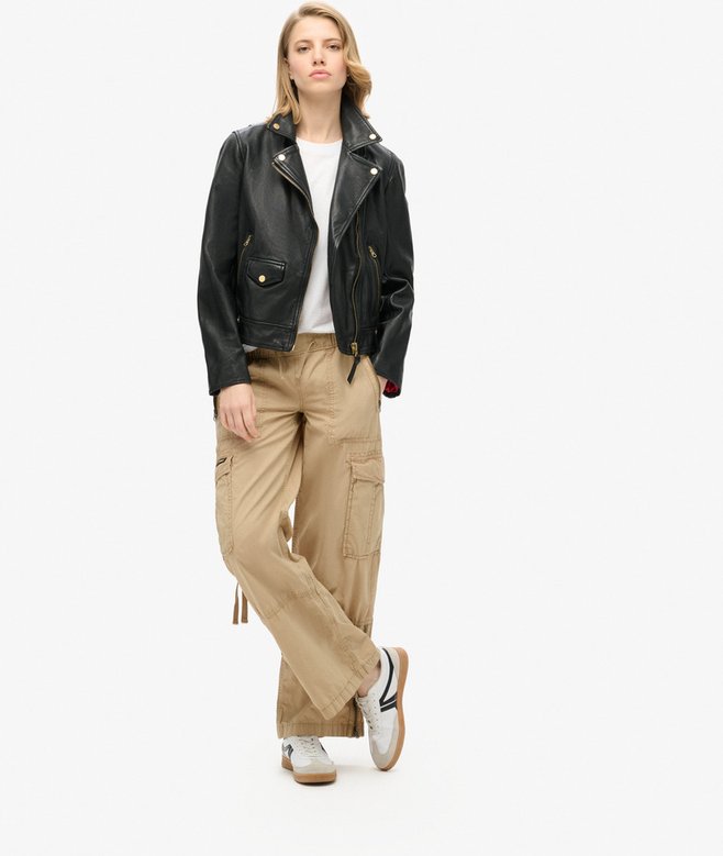 superdry Vintage Low Rise Elastic Cargo Pants