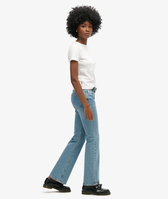 Superdry Vintage Mid Rise Slim Flare Jeans