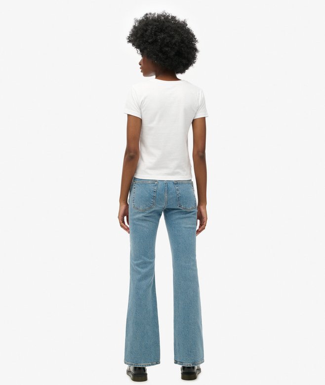 Superdry Vintage Mid Rise Slim Flare Jeans