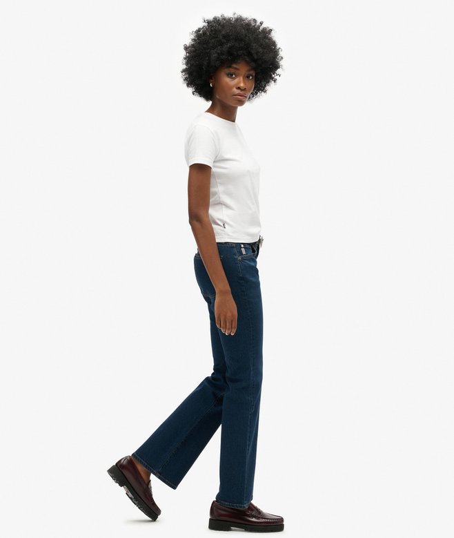 Superdry Vintage Mid Rise Slim Flare Jeans