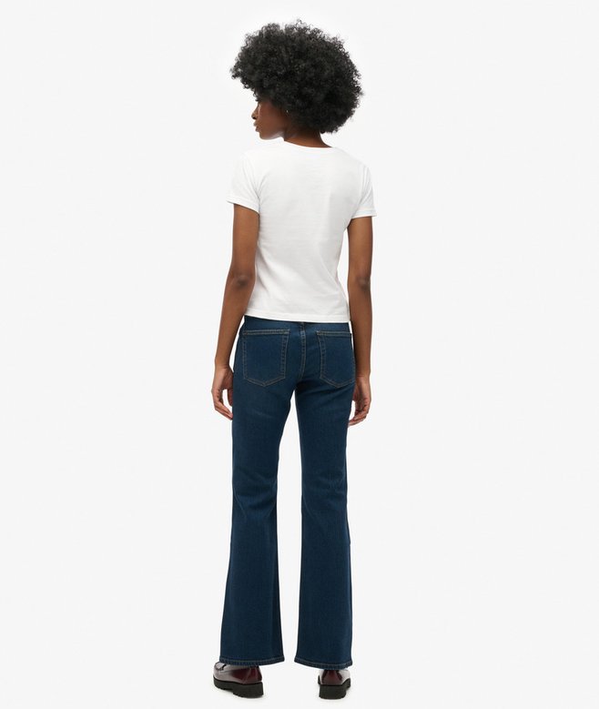 Superdry Vintage Mid Rise Slim Flare Jeans