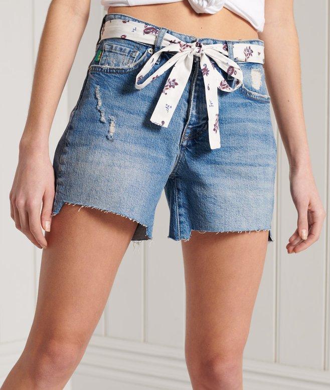 superdry Vintage Mid Rise Slim Shorts