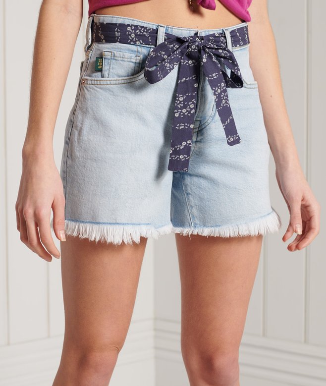 superdry Vintage Mid Rise Slim Shorts