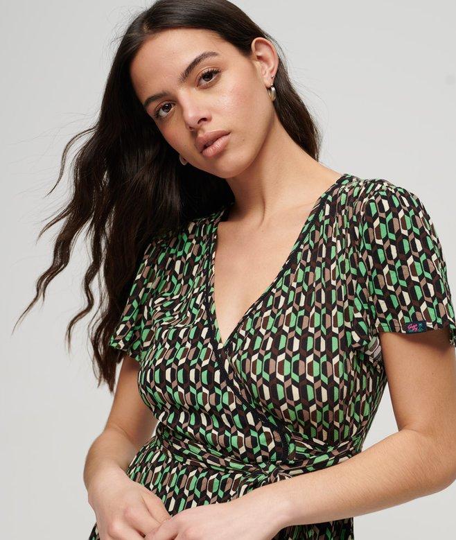 Superdry Vintage Mini Wrap Dress