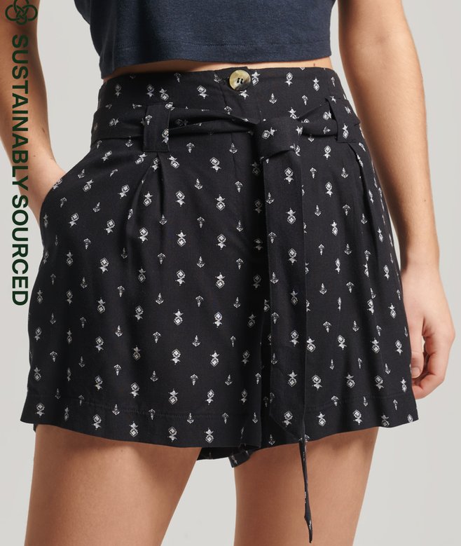 superdry Vintage Paperbag Printed Shorts