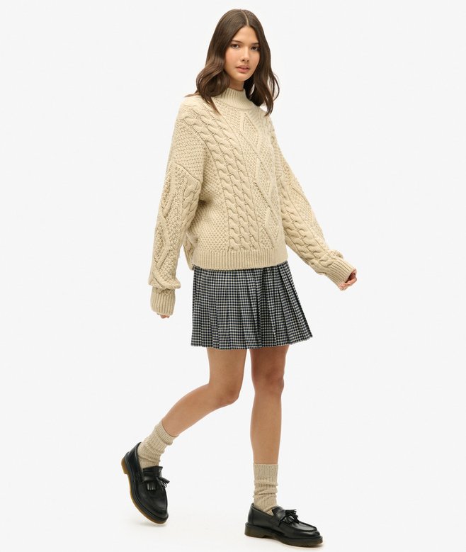Superdry Vintage Pleated Mini Skirt