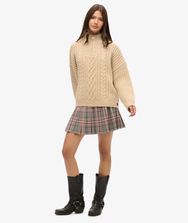 Superdry Vintage Pleated Mini Skirt