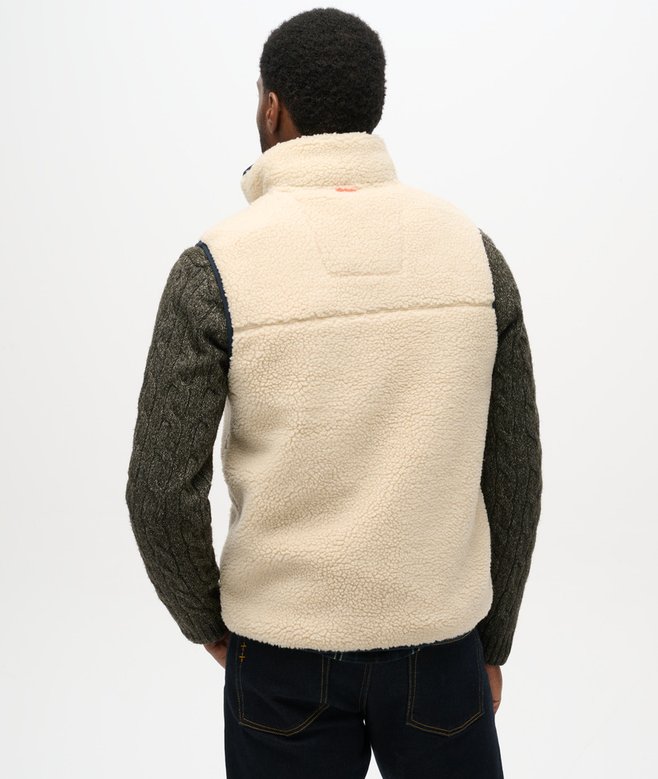 Superdry Vintage Retro Borg Fleece Gilet
