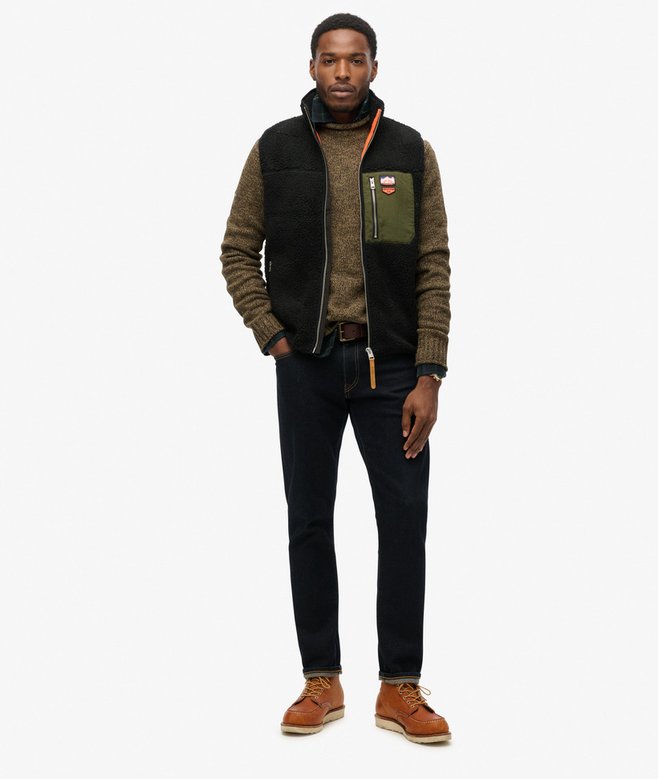 Superdry Vintage Retro Borg Fleece Gilet