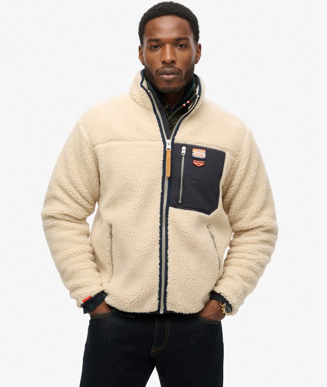 Superdry Vintage Retro Borg Fleece Jacket