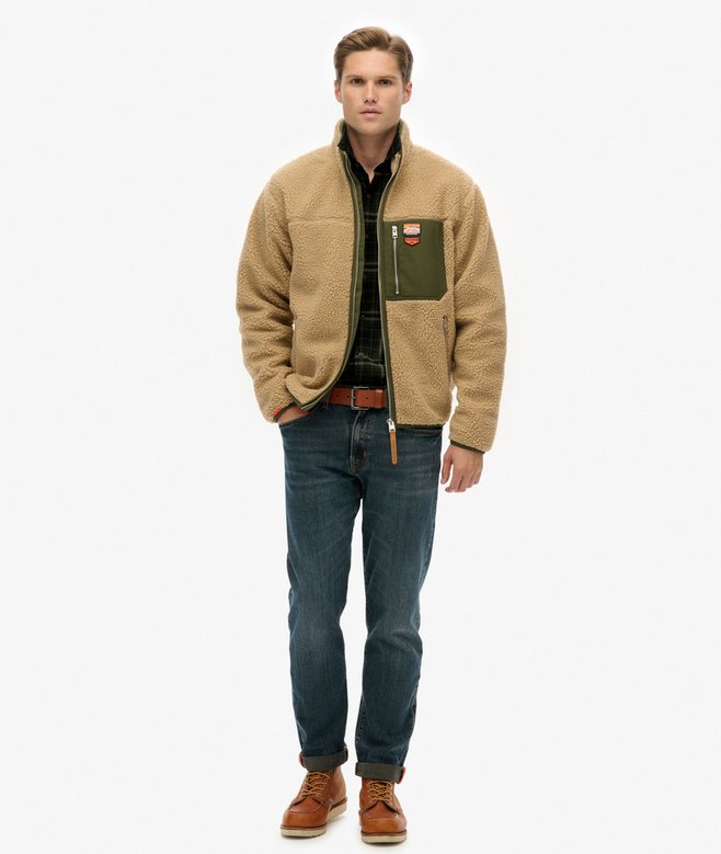 Superdry Vintage Retro Borg Fleece Jacket