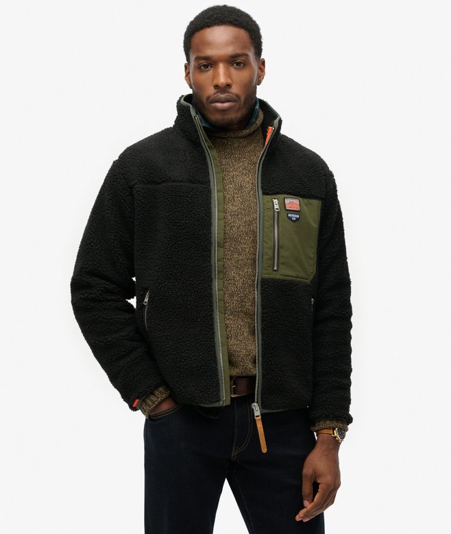 Superdry Vintage Retro Borg Fleece Jacket