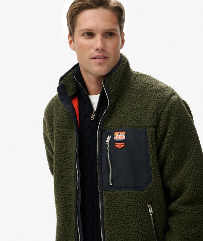 Superdry Vintage Retro Borg Fleece Jacket