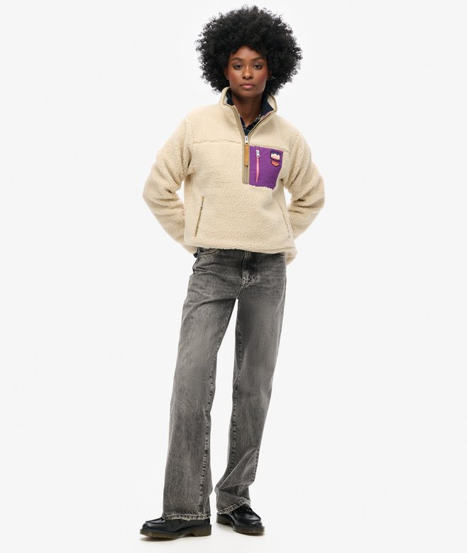 Superdry Vintage Retro Half Zip Fleece Jumper