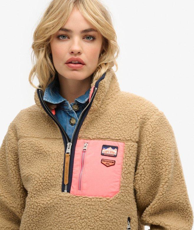 Superdry Vintage Retro Half Zip Fleece Jumper