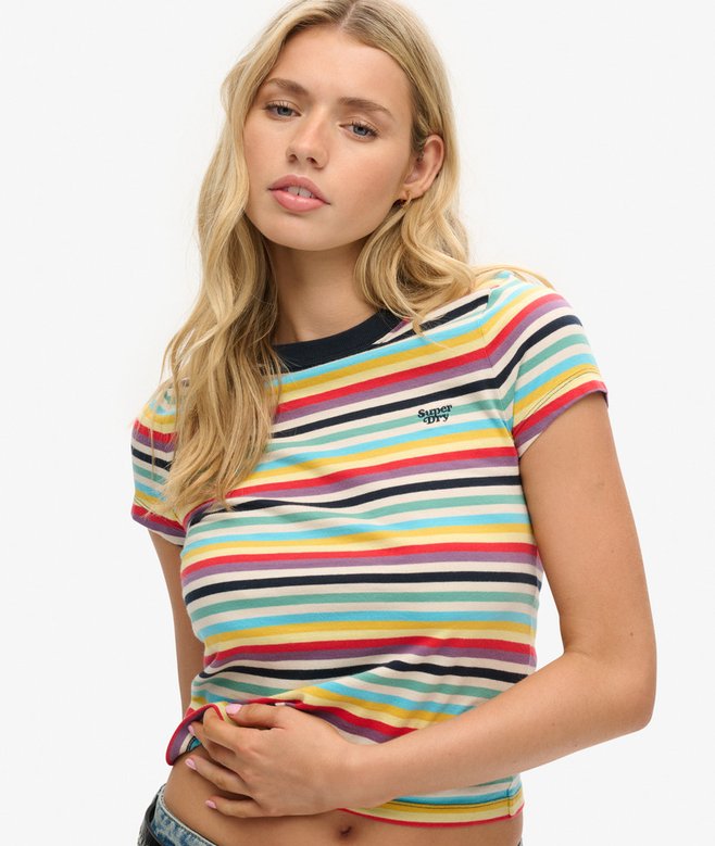 Superdry Vintage Stripe Crop T-Shirt