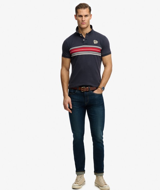 Superdry Vintage Stripe Jersey Polo Shirt