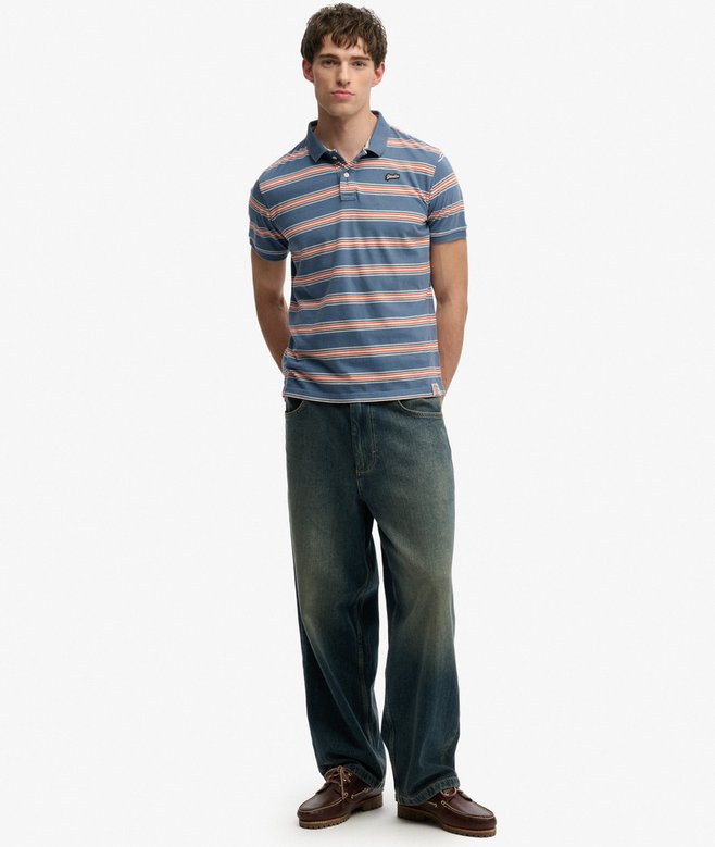 Superdry Vintage Stripe Jersey Polo Shirt