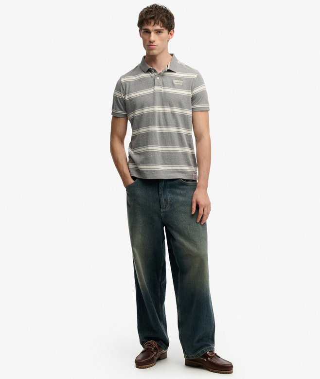 Superdry Vintage Stripe Jersey Polo Shirt