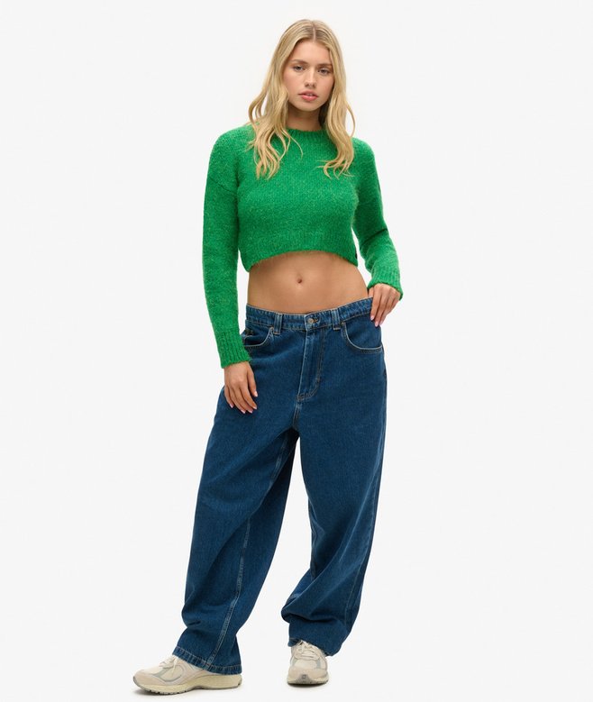 Superdry Vintage Textured Crop Knit Jumper