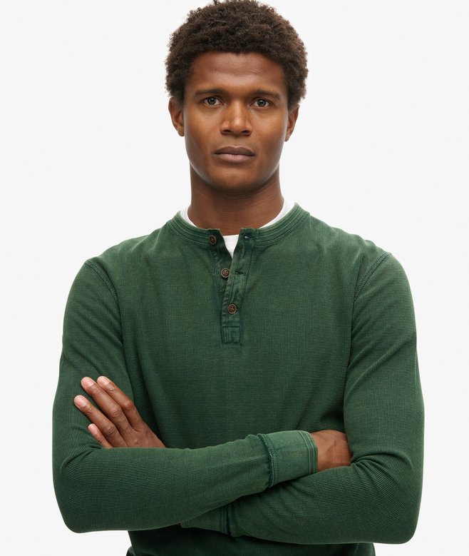 Superdry Vintage Textured Grandad Top