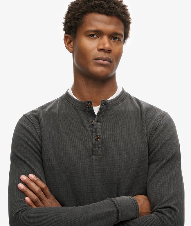 Superdry Vintage Textured Grandad Top