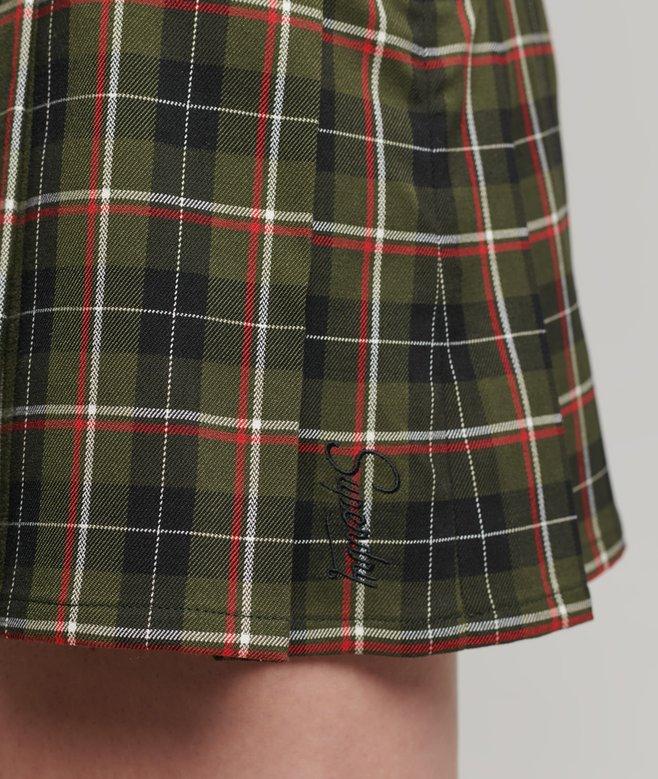 Superdry Vintage Tweed Pleat Mini Skirt