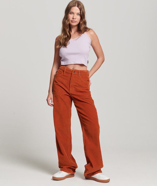 superdry Vintage Wide Leg Cord Trousers