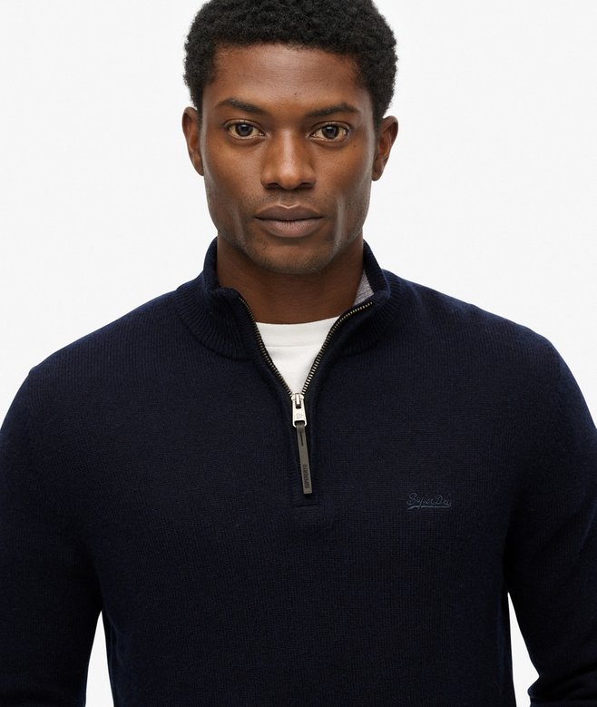 Superdry Wool Blend Half Zip Jumper