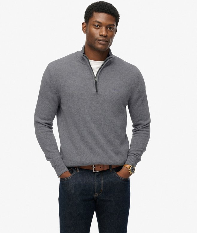 Superdry Wool Blend Half Zip Jumper