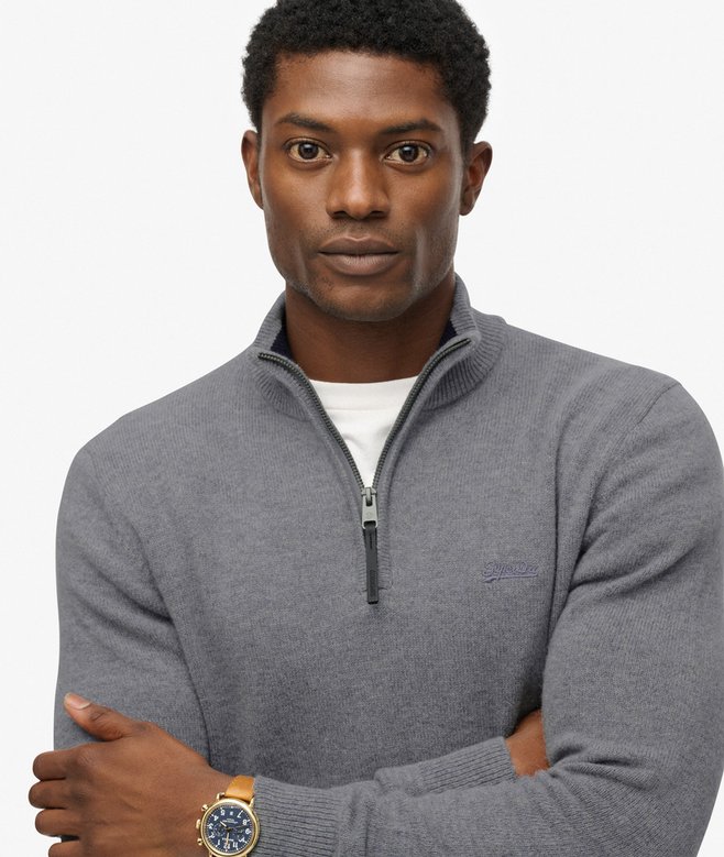 Superdry Wool Blend Half Zip Jumper