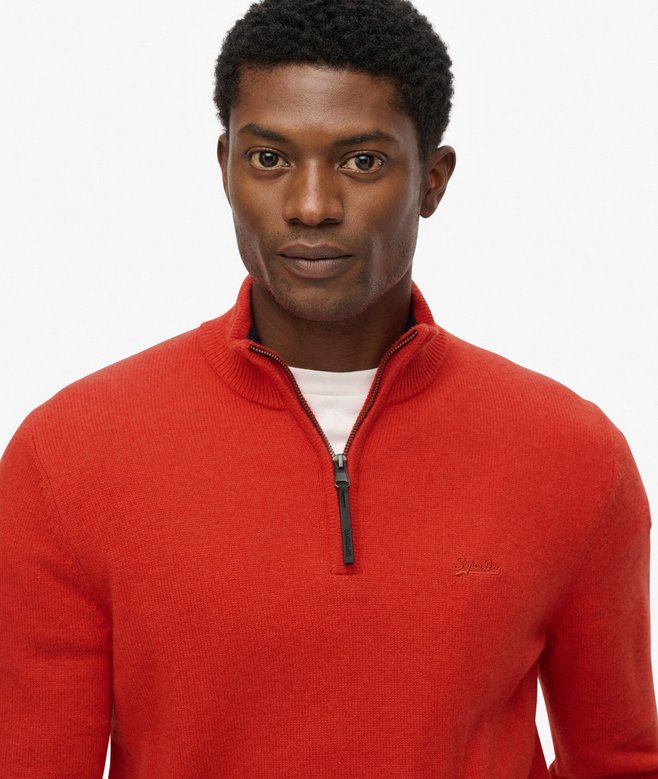 Superdry Wool Blend Half Zip Jumper